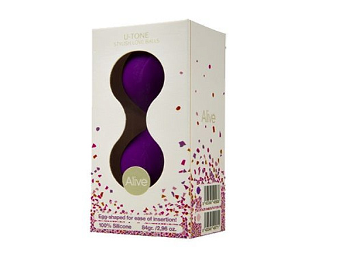 Фиолетовые вагинальные шарики Adrien Lastic U-tone 40563