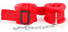 Красные меховые поножи на регулируемых чёрных пряжках Bior toys NTB-80578