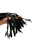 Чёрная многохвостая плетёная плеть Shots Media BV Leather Suede Barbed Wired Flogger PAI013BLK (76 см)