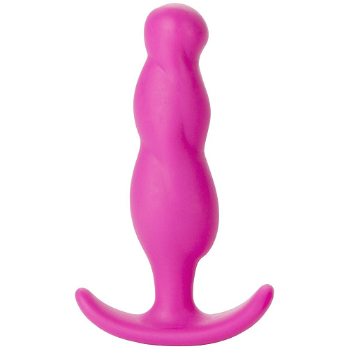Розовая анальная пробка для ношения Doc Johnson Mood Naughty 3 Silicone 1470-21-BX (7,6 см)