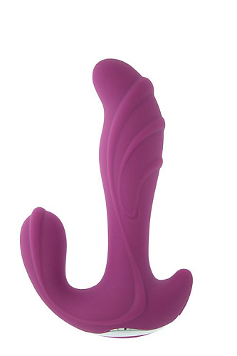 Фиолетовый вибратор с клиторальной стимуляцией Tonga N5 RECHARGEABLE DUO VIBRATOR 530005