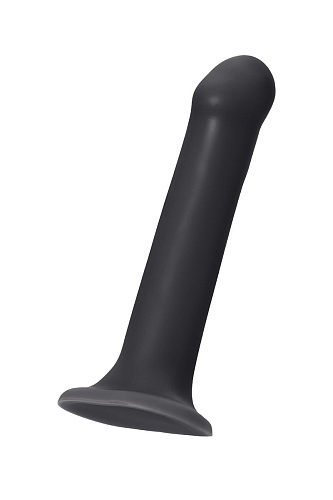 Чёрный фаллос на присоске Strap-on-me Silicone Bendable Dildo L 6013151 (19 см)