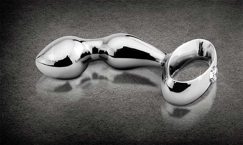 Стальной анальный стимулятор в металлическом кейсе Pipedream METAL WORX PD2372-00 (10,8 см)