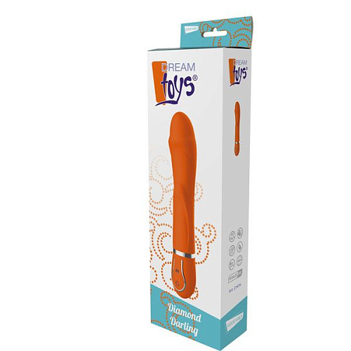 Оранжевый вибратор Dream Toys DIAMOND DARLING 21474 (22 см)