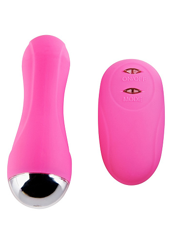 Розовый вибростимулятор с дистанционным управлением Toy Joy Touch Wizard 3006010102 (10 см)