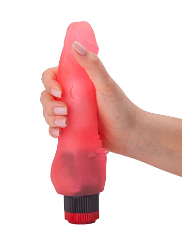 Розовый гелевый вибратор с шипами у основания LOVETOY (А-Полимер) 220900 (17,8 см)