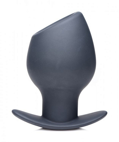 Малая чёрная анальная пробка XR Brands Ass Goblet Silicone Hollow Anal Plug Small AF981-Small (9,53 см)