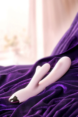 Розовый вибромассажёр со стимулятором клитора Eromantica MERYL 230205 (22,5 см)