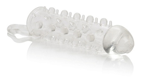 Насадка силиконовая на фаллос с подхватыванием мошонки California Exotic Novelties SE-1625-00-2