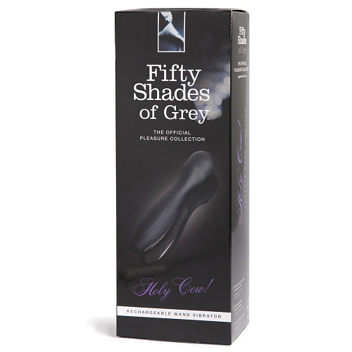 Чёрный вибромассажёр Fifty Shades of Grey Holy Cow FS-48818