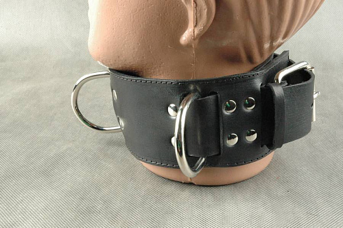 Чёрный широкий подшитый ошейник Beastly 10334-1B