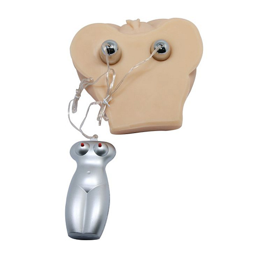 Аппетитная попочка с вибрацией в телесном цвете Baile BM-009190-1