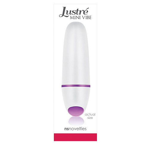 Белый миниатюрный вибратор NS Novelties LUSTRE NSN-0203-11