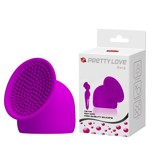 Лиловая насадка-щёточка для жезлового вибратора Baile Berg BI-014541