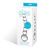 Изогнутный прозрачный стимулятор Glas Beaded Dildo GLAS-148 (13 см)