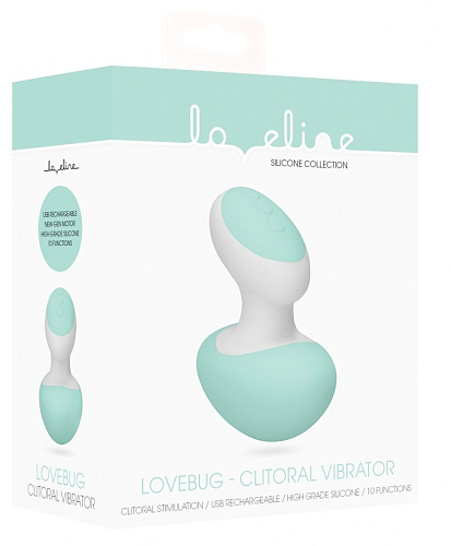 Зелёный клиторальный массажёр Shots Media BV Lovebug LOV022GRN