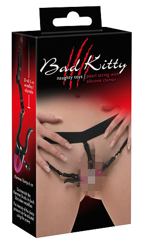 Трусики с зажимами для половых губ и бусинками для массажа промежности Orion 05153290000