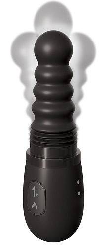 Чёрный анальный вибратор Pipedream Gyrating Ass Thruster PD4787-23