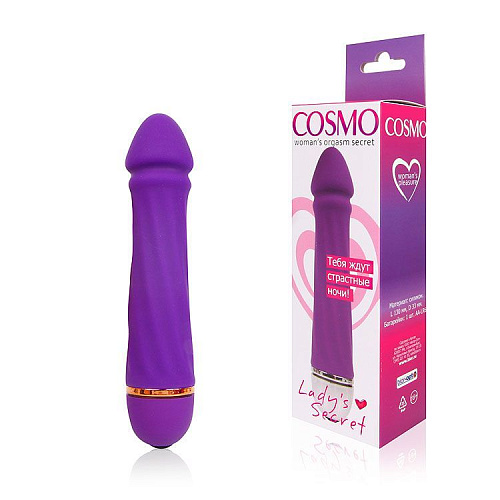 Фиолетовый силиконовый вибратор Bior toys Cosmo CSM-23112 (13 см)