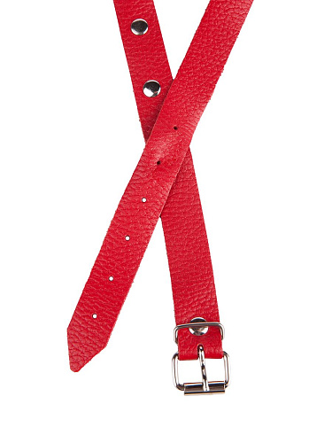 Красная кожаная маска на глаза для эротических игр Sitabella 3086-2