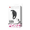 Чёрное эрекционное кольцо с вибрацией Baile Rabbit Vibrator BI-210152