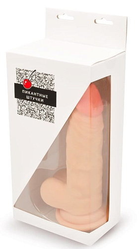 Телесный реалистичный фаллоимитатор из киберкожи Пикантные штучки DPWO2082 (18 см)