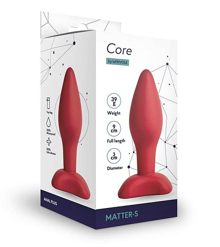 Бордовая анальная пробка Le Frivole Matter S 05525S (9 см)