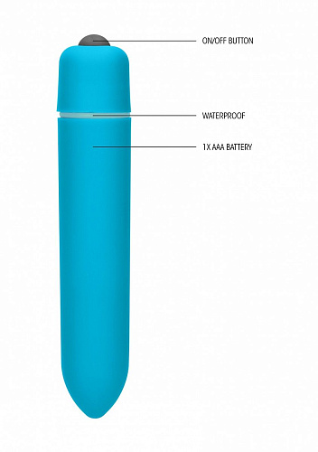 Голубая вибропуля Shots Media BV Speed Bullet BGT005BLU (9,3 см)