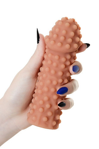 Телесная насадка на фаллос с бугорками KOKOS Extreme Sleeve 010 M-size ES.010-M (14 см)