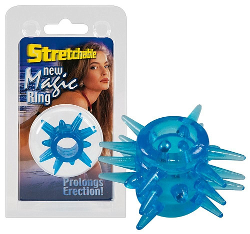 Шипастое голубое эрекционное кольцо NMC Magic Blue 0513555