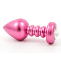 Розовая фигурная пробка с прозрачным кристаллом Vandersex 300PINK (9 см)