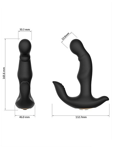 Чёрный массажёр простаты Winyi Charles WY0512-BLA (16,5 см)