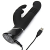 Чёрный хай-тек вибратор Fifty Shades of Grey Greedy Girl Thrusting Rabbit Vibrator FS-74956 (22,8 см)