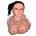 Надувная секс-кукла телесного цвета с реалистичной вставкой и вибрацией Eroticon «Брюнетка» 31007