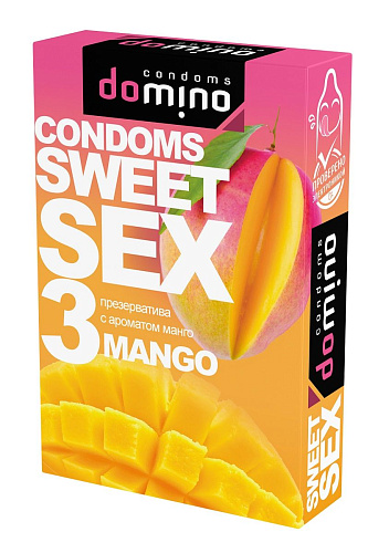 Презервативы для орального секса с ароматом манго Domino Sweet Sex Mango №3 (3 шт)