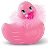Вибромассажёр-уточка розового цвета Big Teaze Toys I Rub My Duckie Travel Paris Rose 10143