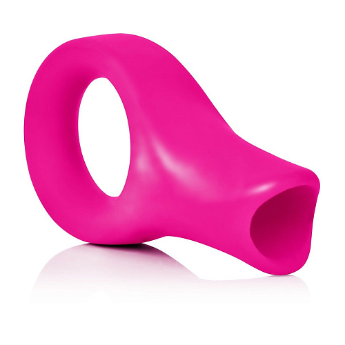 Розовое виброкольцо California Exotic Novelties Embrace Couples Ring  SE-4615-05-3