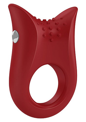 Красное эрекционное виброкольцо OVO B2 RED