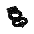 Чёрное эрекционное кольцо с подхватом Lola toys Rings Treadle  0114-62Lola