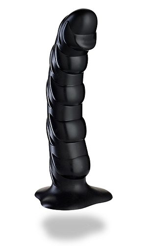 Чёрный рельефный фаллоимитатор Fun Factory Tiger 24108 (22 см)