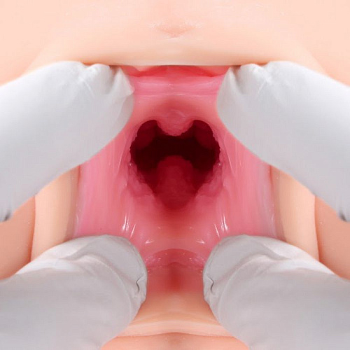 Мастурбатор телесного цвета с двумя упругими отверстиями для любви без вибрации KOKOS Veronia M01-003-06