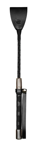 Чёрный мини-стек с ремешком для сексуальных игр Obsessive A719 crop