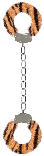 Кандалы с тигровым мехом Shots Media BV Furry Ankle Cuffs SHT363TIG