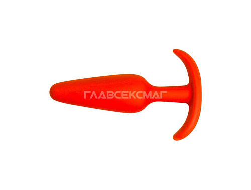 Оранжевая анальная пробка из силикона Главсексмаг GSM101023 (10 см)