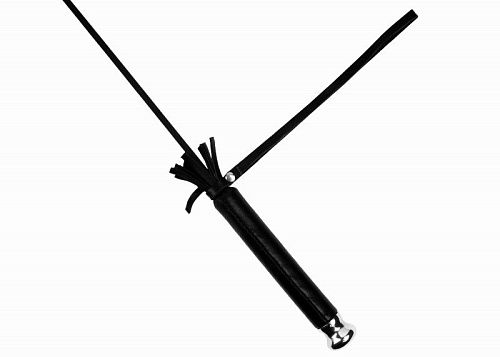 Чёрный стек с петлёй на ручке БДСМ арсенал 911-22 BX DD (63 см)