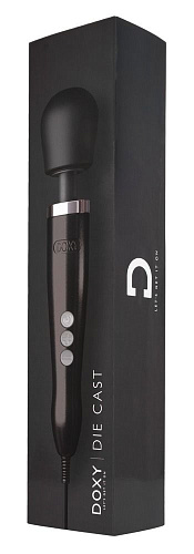 Чёрный вибратор Doxy Die Cast Wand Massager DOXYDCEU-B (34 см)