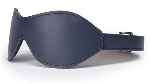 Тёмно-синяя кожаная маска на глаза Fifty Shades of Grey DARKER LIMITED COLLECTION BLINDFOLD FS-65097
