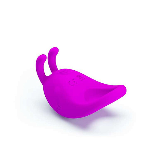 Лиловое эрекционное кольцо с вибрацией Baile Rabbit Vibrator BI-210152-1