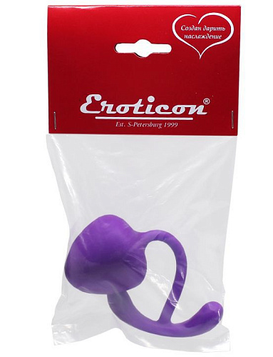 Фиолетовый вагинальный шарик Eroticon Sweet Apple 30492