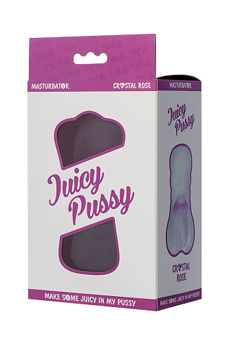 Прозрачный реалистичный мастурбатор ToyFa Juicy Pussy Crystal Rose 894001
